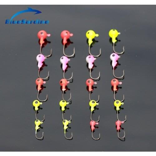BlueSardine Fishing Hooks Jig Head Accessories Soft bait Carp Fishing Fish Hook Texas Grams 3.5G 5G 7G 10G 20pcs