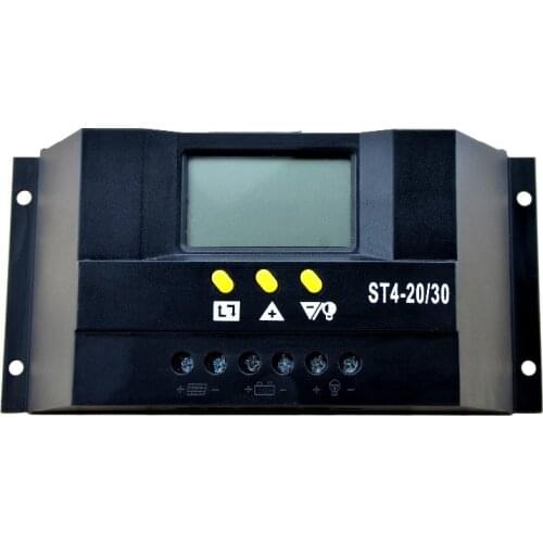 PWM Solar Charge Controller 20A 30A Regulator 12V 24V Auto Big Display with Dual USB 5V for Home PV System Lighting