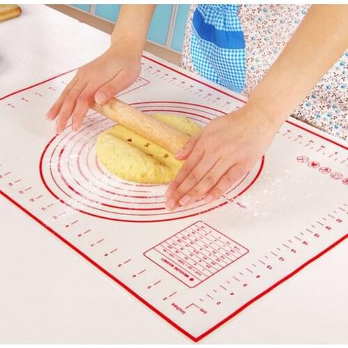 Silicone Non-stick Baking Mat Kitchen Kneading Dough Sheet Pads with graduated For Pizza Pastry Baking Tool