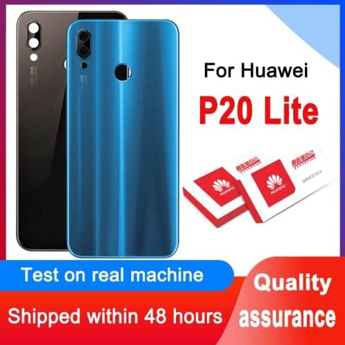 High Quality Back Housing Replacement For Huawei P20 Lite Back Cover Battery Glass With Camera Lens For P20 Lite Rear Cover