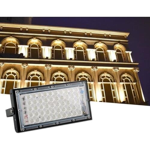 LED FloodLight High Power 150W Waterproof Outdoor 200W Wall Reflector Lighting Garden Square Spotlight Lamp White Black