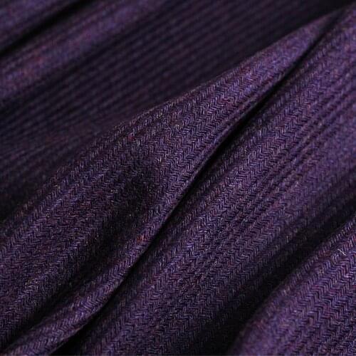 White waxberry 150cm 430g/m Dark purple twill weave wool fabrics clothes Garment sewing materials Free shipping