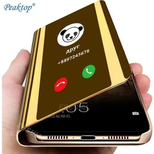 Mirror Leather Case For OPPO A1K A3S A5S AX5 A7 AX7 A83 A5 A9 2020 K3 F5 F7 F9 F11 Pro Reno 2 Z Realme C2 3 5 Pro X Smart View