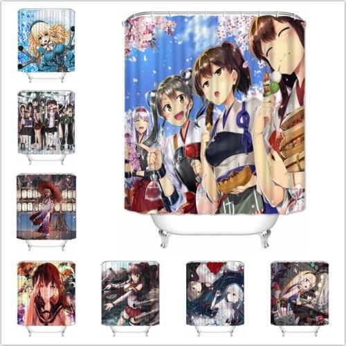 Musife Custom Kantai Collection Shower Curtain Waterproof Polyester Fabric Bathroom With Hooks DIY Home Decor