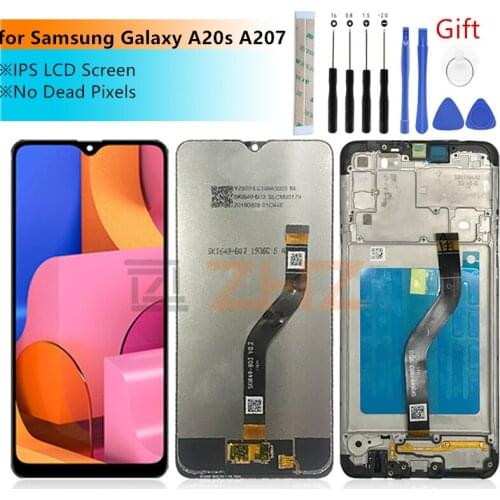 For Samsung Galaxy A20s LCD Display A207 2019 Touch Screen Digitizer Assembly SM-A207F/DS A207U +frame replacement Repair parts