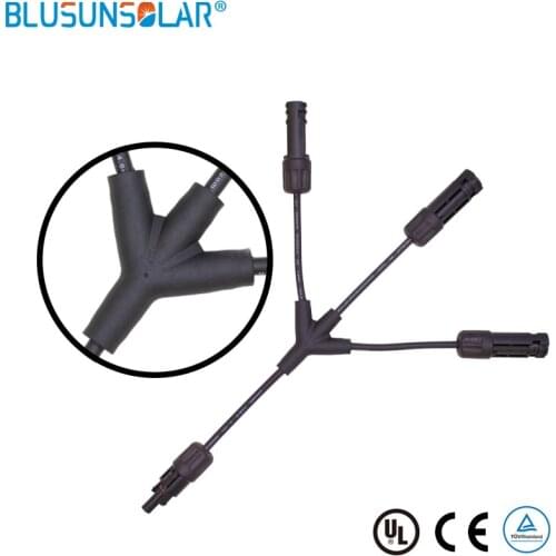 T Branch Connector parallel connect 3 branch Electrical Solar 30A 1000V Solar Connector T Solar Panel Wire Connector