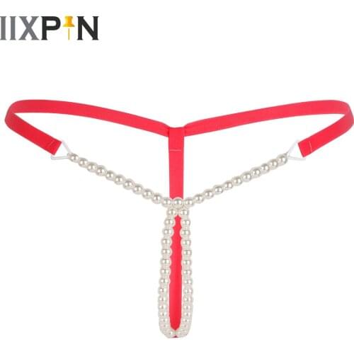 1Pcs Pearl Women Thongs Underwear Bikini Massage G Strings Sexy Pearls Tangas Women Sexy Panties Female Erotic Lingerie Femme