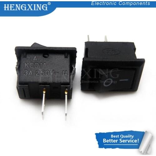 10pcs/lot Ship switch KCD-117-S black 2 feet 8.5 * 8.5 mm the 250V 3A supply switch In Stock