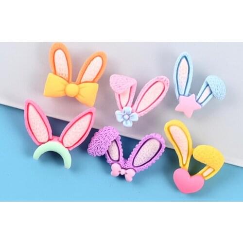 20pcs/lot Cartoon bow Flatback Resin Cabochon Kawaii Flat back Cabochons Kids Hair Bows Accessories DIY Embellishments Decor