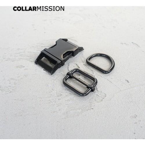 50sets/lot (metal buckle+adjust buckle+D ring/set) manufacturer Zinc Alloy 25mm black high quality black plated metal buckle