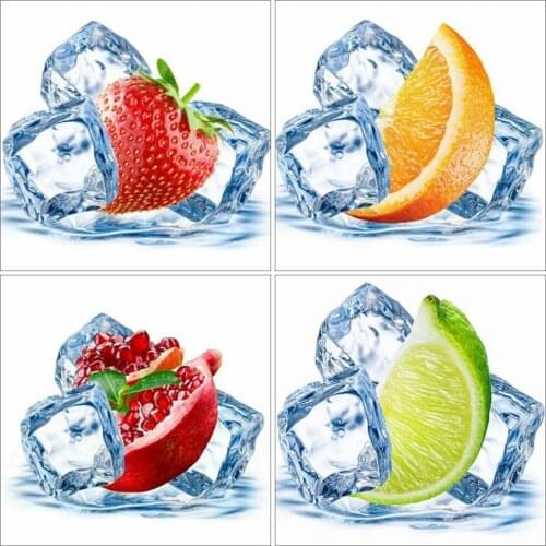 HUACAN 5D Diy Diamond Painting Fruit Strawberry Cross Stitch Diamond Embroidery Ice Mosaic Wall Decor Handmade Gift