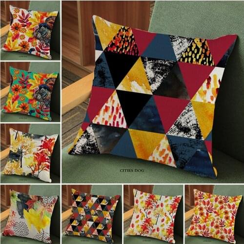 Scenery Autumn leaves turkey Pillow Cushion Cover linen Home living room Sofa Throw Pillows case Cushions Covers Decor customize