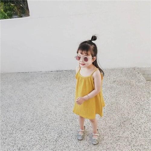 Kids Summer Cotton Sleeveless Princess Party Dress Children Sweet Girl Casual Pajamas Dresses Clothes
