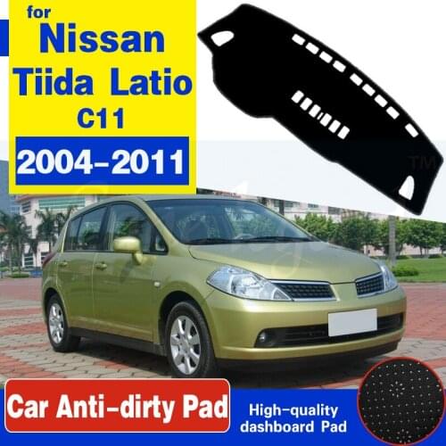 For Nissan Tiida C11 2004~2011 Anti-Slip Mat Dashboard Cover Pad Sunshade Dashmat Accessories Tiida Latio Versa Trazo Sedan 2006