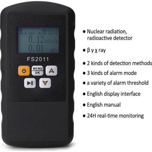 Geiger Radiation Counter Nuclear Detector Beta Gamma X-ray with Alarm Marble Tester Tool LCD Display Radioactive Detector