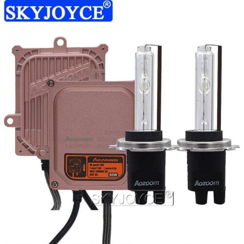 SKYJOYCE Original Aozoom HID Ballast Bulb Kit 55W 5500K H7 H1 H11 D2H Xenon Lamp No Error Canbus Fast Start HID Headlight Kit