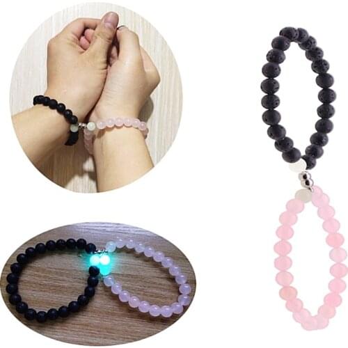 Magnetic Couples Bracelets Luminous Connecting Mutual Attraction Relationship Matching Bracelet for Couples Friendship