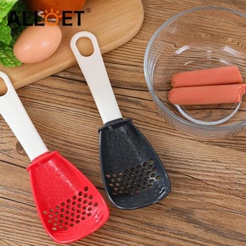 Multifunctional Mesh Scoop Colander Kitchen Grinding Spoon Strainer Tableware for Kitchen Baking Cooking Accessories