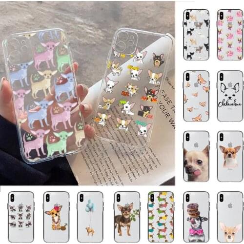 YNDFCNB Chihuahua Dog Fashion Phone Case for iPhone 11 12 pro XS MAX 8 7 6 6S Plus X 5S SE 2020 XR cover
