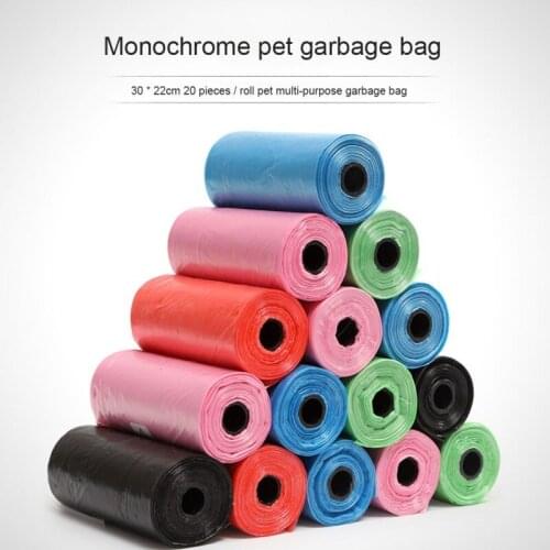 Monochrome Thickened Pet Dog Poop Bag Puppy Cat Pooper Scooper Small Rolls Outdoor Cleaning Bags Pet Supplies