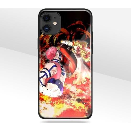 Akaza Kyojuro the Movie Infinity Train Glass Soft Phone Case FOR iPhone SE 6s 7 8 Plus X XR XS 11 12 Mini Pro Max Cover Shell