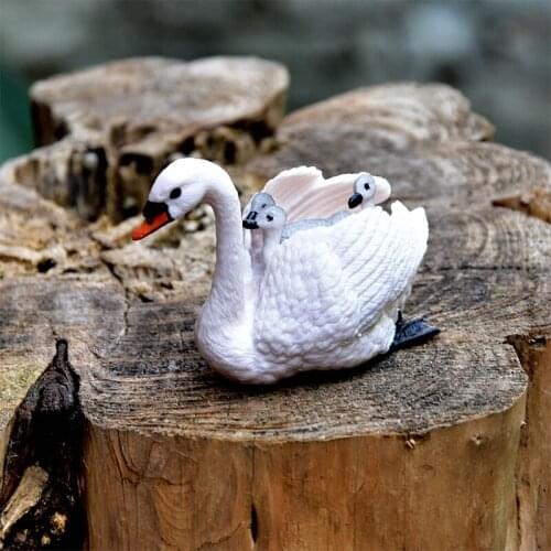 Solid Simulation Animal Model пасхальный декор Childrens Toys Miniature Wild Animal фигурка White Swan Nordic Décoration Home