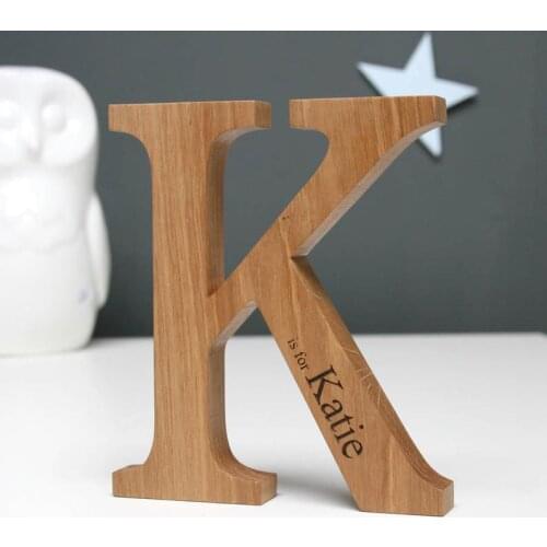 Personalised New Baby Original Wood Letter New Baby Or Christening Gift Laser Engraved Baby Name sign Wooden keepsake