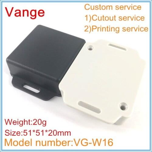 2pcs/lot injected plastic material cases IP54 wall-mounted ABS plastic diy enclosures boxes for electronics device 51*51*20mm