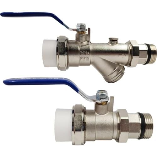 Floor Heating Sub-collector Filter Sleeve Valve PPR Inlet And Return Water Ball Valve Pure Copper Sub-collector Pressure Gauge