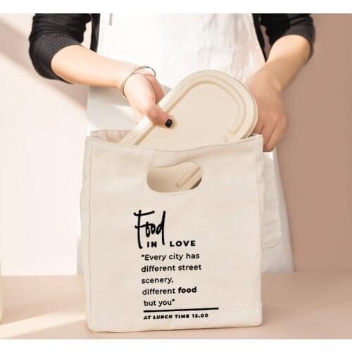 Portable Lunch Bag New Thermal Insulated Lunch Box Tote Cooler Handbag Bento Pouch Dinner Container School Food Storage Bags