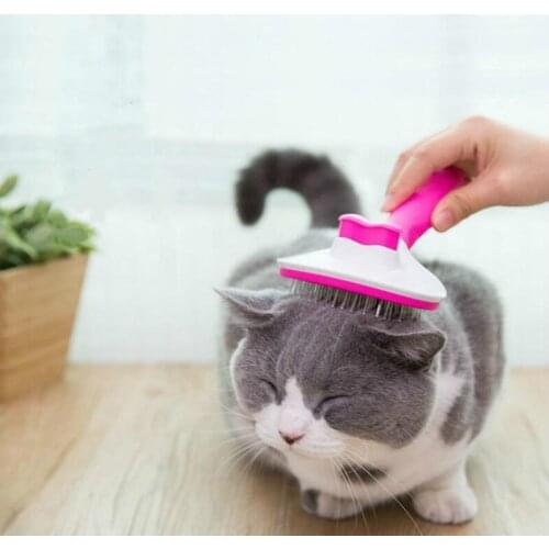 Self-Cleaning Needle Cat Comb Hair Removal Dog Brush Shedding Floating Hair Flea Combs Accessories Grooming Supplies For Pet