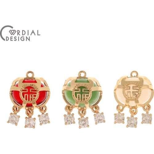 Cordial Design 50Pcs 12*18MM Necklace Accessories/Jewelry Findings & Components/DIY Pendant For Earrings/Hand Made/CZ Charms