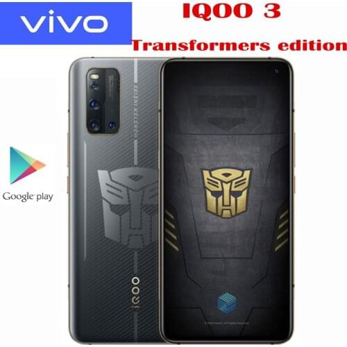 Original VIVO IQOO 3 Transformors Edition 5G SmartPhone Snapdragon 865 Android10 6.44inch Super AMOLED 55W Super Charger 4440Mah