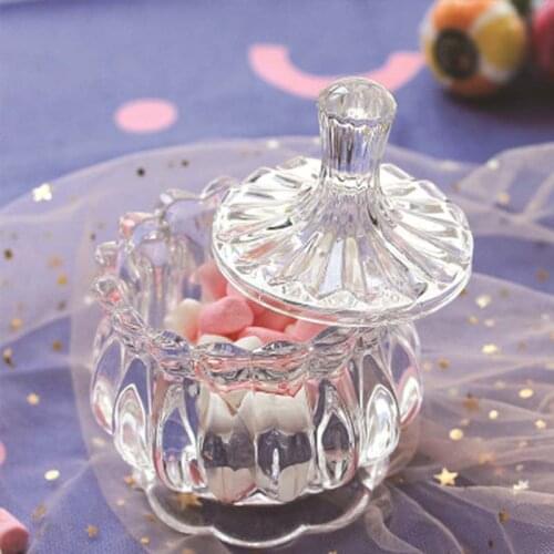 Glass Jar Transparent Candy Snack Jar Crystal Storage Jar Dried Tea Cylinder Kitchen Storage Container Wedding Decoration Bottle
