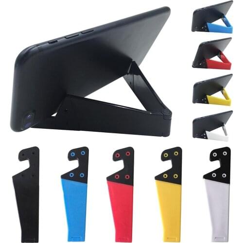 Universal V Shape Hands Free Plastic Folding Desk Table Mobile Phone Tablet Stand Mount Holder For Mobile Phone Stand 2021