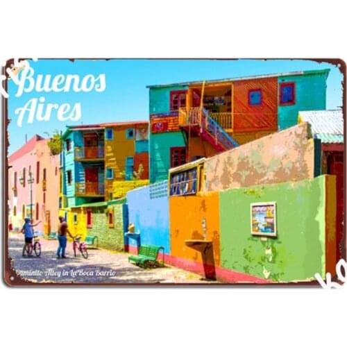 Vintage Buenos Aires Travel Metal Signs pub Garage Wall Decor Cinema Kitchen Designing Tin sign Posters