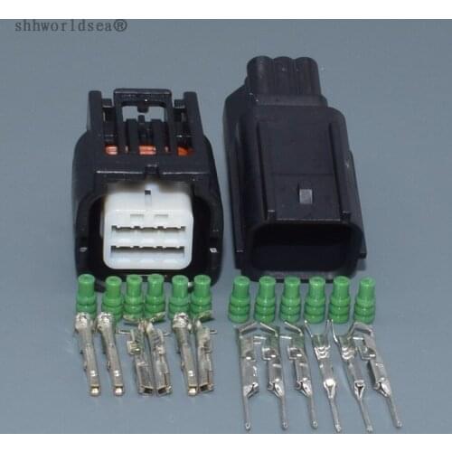 Worldgolden 6 pin 0.6 female and male sealed wiring case connector socket car auto connector plug 7282-2764-30 7283-2764-30