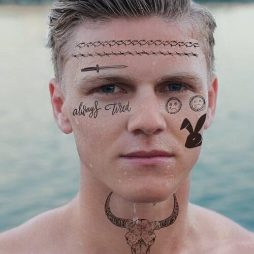 Face Tattoo Sticker Bull Head Snake Neck Hand Back Cool Design Sexy Body Art Waterproof Temporary Tatoo Sticker for Man Woman