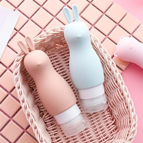 1Pc 90ml Cute Soap Dispenser Shampoo Bottle Portable Multi-color Refillable Bottle Travel Accessories Cosmetics Container