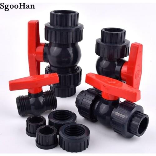 1PC I.D 20~110mm PVC Pipe Union Valve Water Pipe Fittings Ball Valve Garden Irrigation Water Pipe Connector Aquarium Adapter