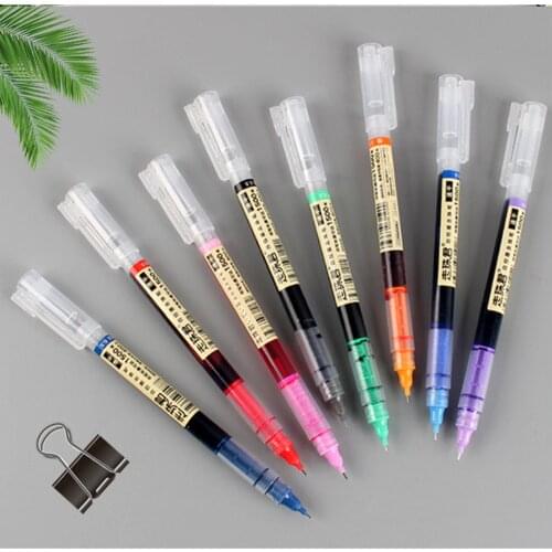 12pcs/6pcs/5pcs Rolling Ball Pens 0.5 Mm Ink Student Gel Pen Extra Fine Point Pens Colorful Liquid Ink Pen Rollerball Pens