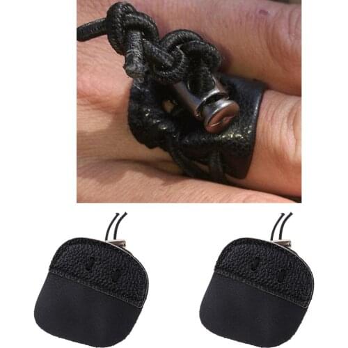 2x Outdoor Archery Hunting Finger Tabs Gear Recurve Bow Archery Gear for Men Women