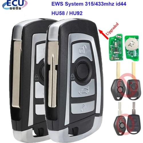4 Button EWS Modified Flip Remote Key 315MHz/433MHz PCF7935AA ID44 Chip for BMW E38 E39 E46 M5 X3 X5 Z3 Z4 HU58 / HU92
