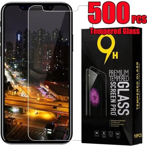 500pcs Tempered Glass Screen Protector 2.5D Shield Flim Guard For iPhone 12 Mini 11 Pro Max XS XR X 8 7 6 Plus SE With Package