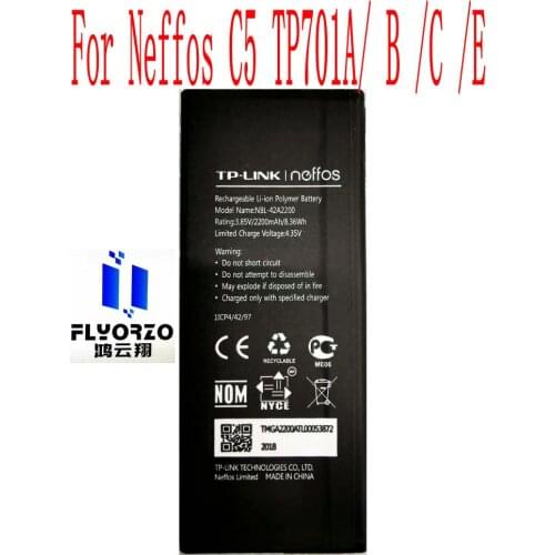 New High Quality 2200mAh NBL-42A2200 Battery For Neffos C5 TP701A/ B /C /E Mobile Phone