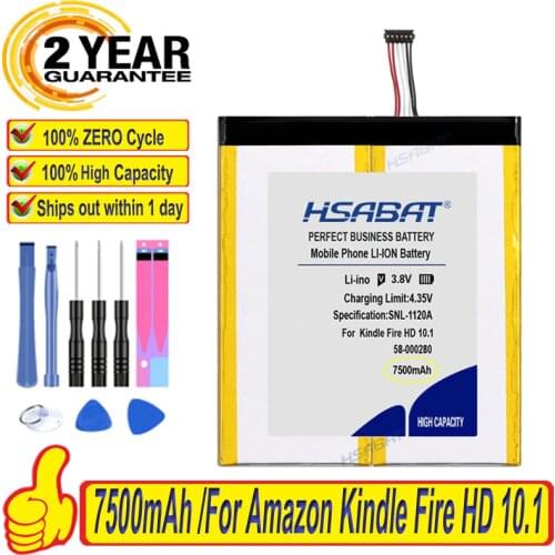 Top Brand 100% New 26S1015-A, 2955C7 58-000187 Battery for Amazon Kindle Fire HD 10.1,Kindle Fire HD 10.1 7th, SL056ZE Batteries
