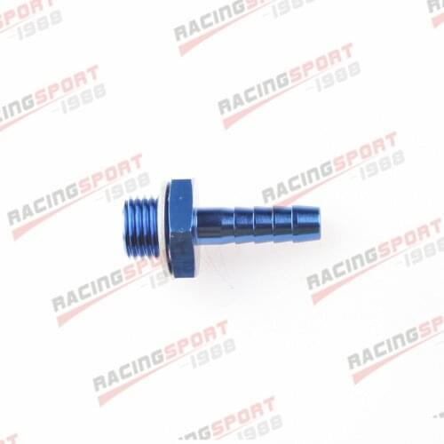 B-osch 044 Fuel Pump Inlet M14 x 1.5 To Ø8 Barb Aluminum Adapter Fitting Black/BLUE