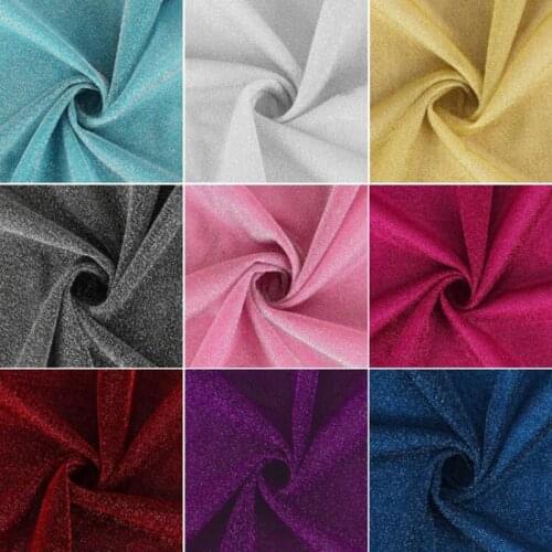 Stretch Glitter Metallic Lurex Fabric Shiny Mesh Gauze Fabric for Dress,Gowns,Costumes,Black,White,Silver,Gold,Blue by the meter
