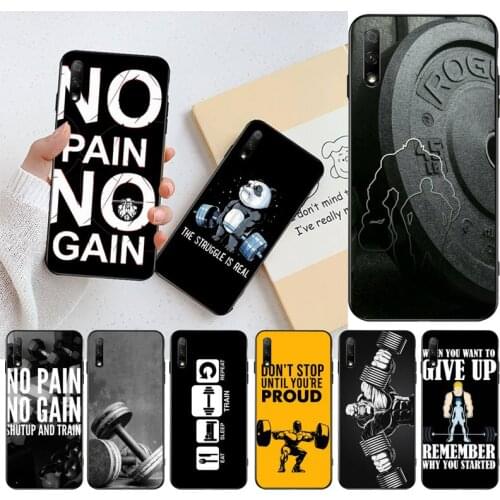 Bodybuilding Gym Fitness Equipment Phone Case for Huawei Honor 30 20 10 9 8 8x 8c v30 Lite view pro