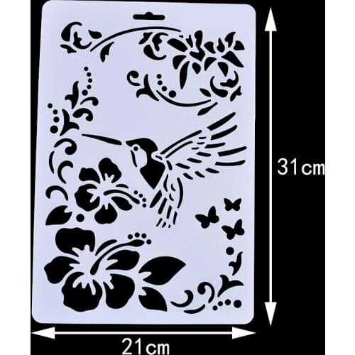DIY Layering Stencil Masking Spray Template Scrapbooking Stamp Album Decorative Embossing Paper Card Craft Flying Bird